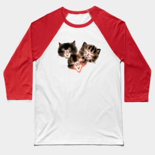 Laughing cat faces Baseball T-Shirt